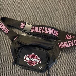Harley-Davidson Black and Pink Waist Bag